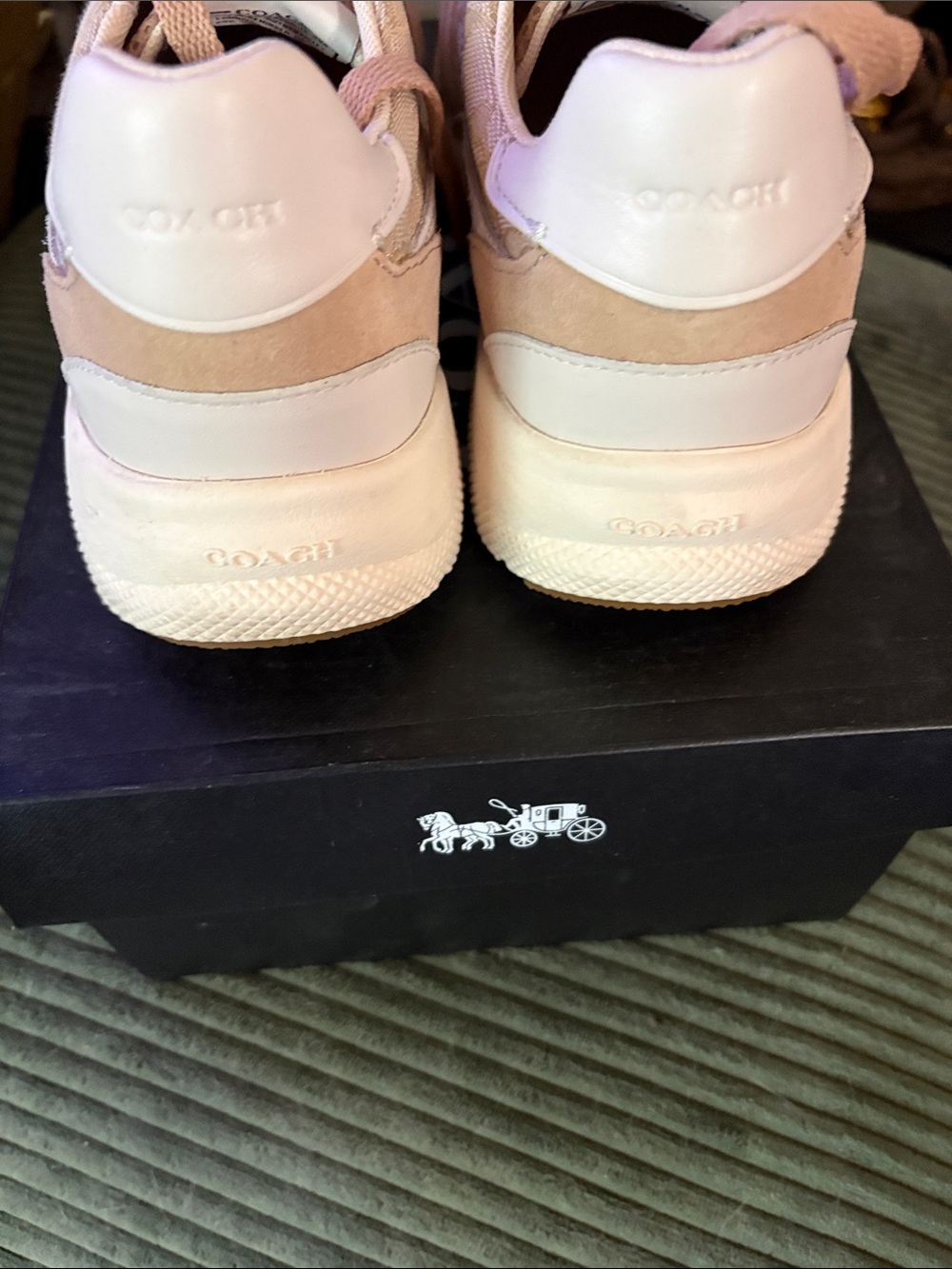 Coach Blush Pink Signature Runner Sneakers - Picture 4 of 8